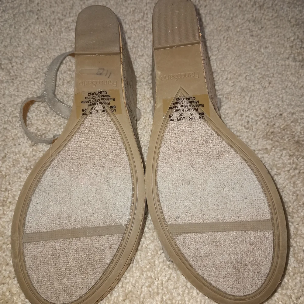 Franco Sarto‎ Clinton 2 Taupe Wedge Sandals 8M